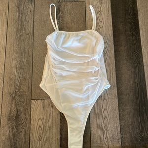 Pretty Little Thing White One Piece